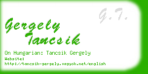 gergely tancsik business card